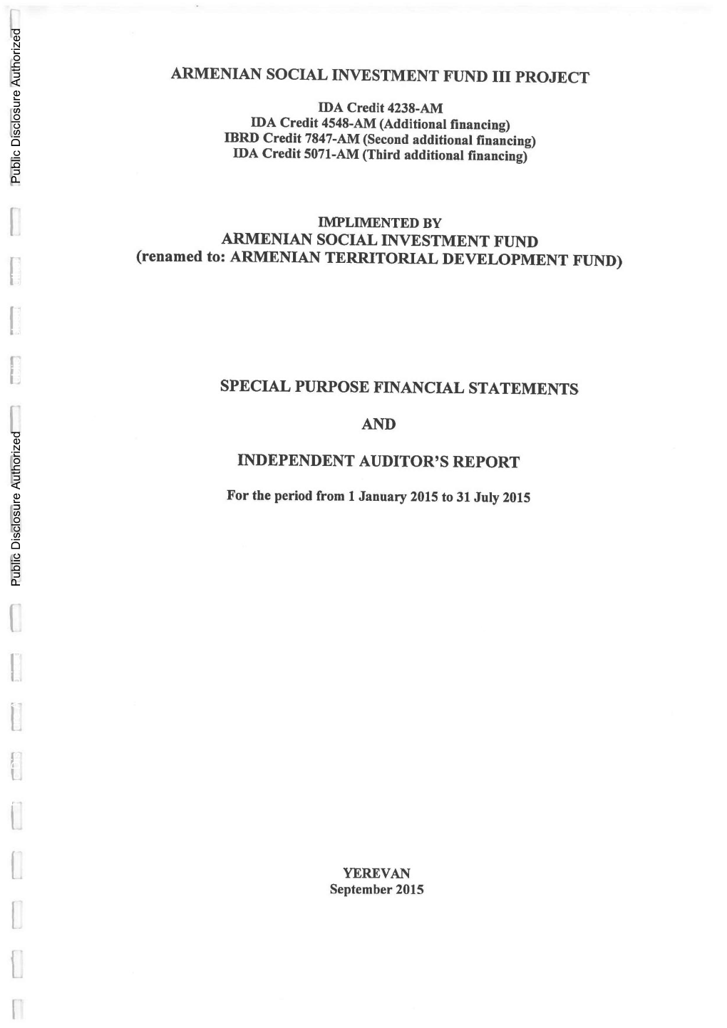 World Bank Document