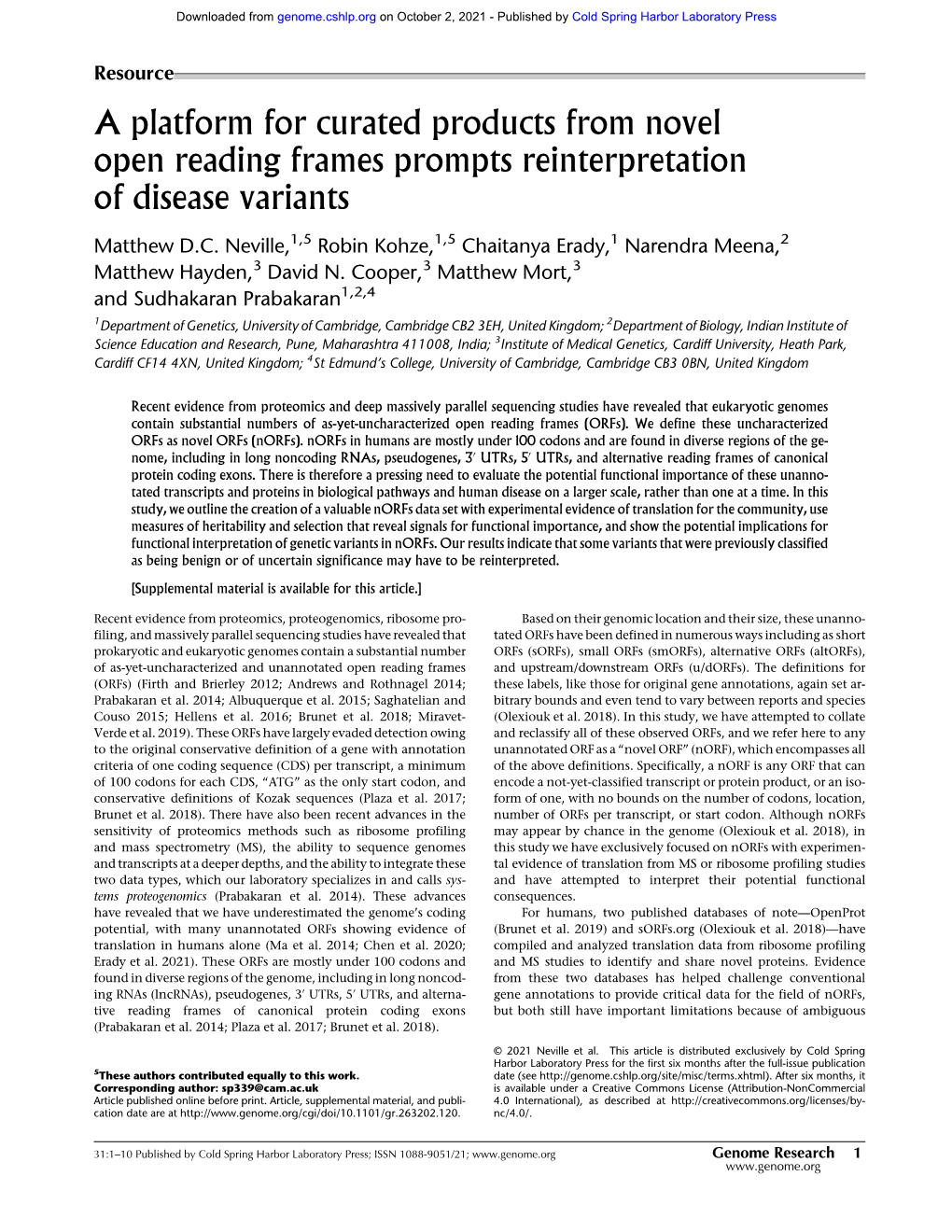 A Platform for Curated Products from Novel Open Reading Frames Prompts Reinterpretation of Disease Variants