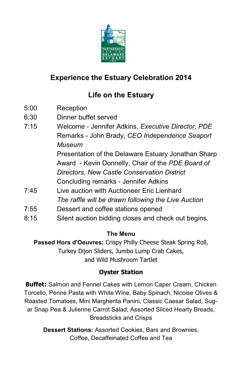 Experience the Estuary Celebration 2014 Life on the Estuary