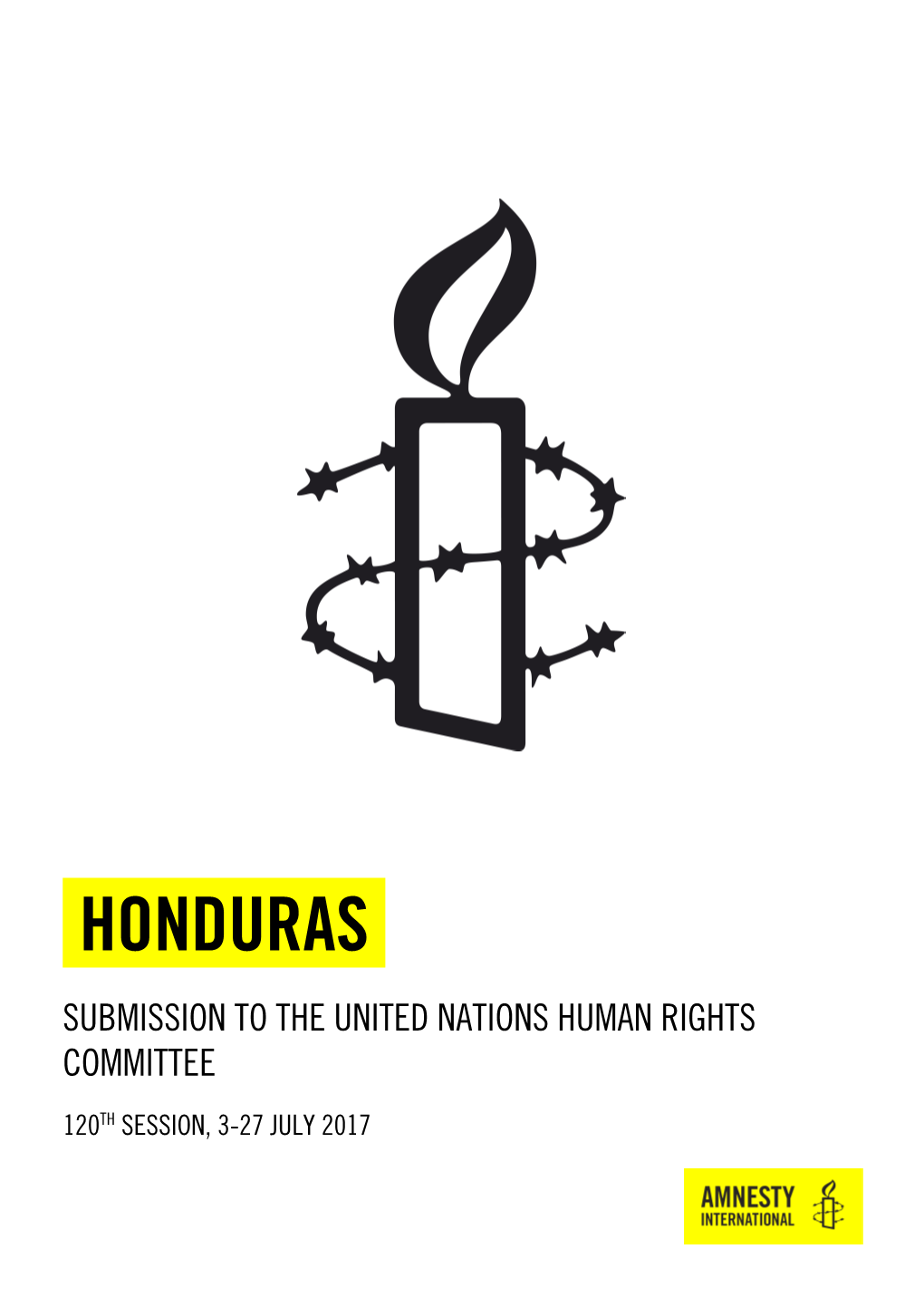 Honduras Submission to the United Nations Human Rights Committee