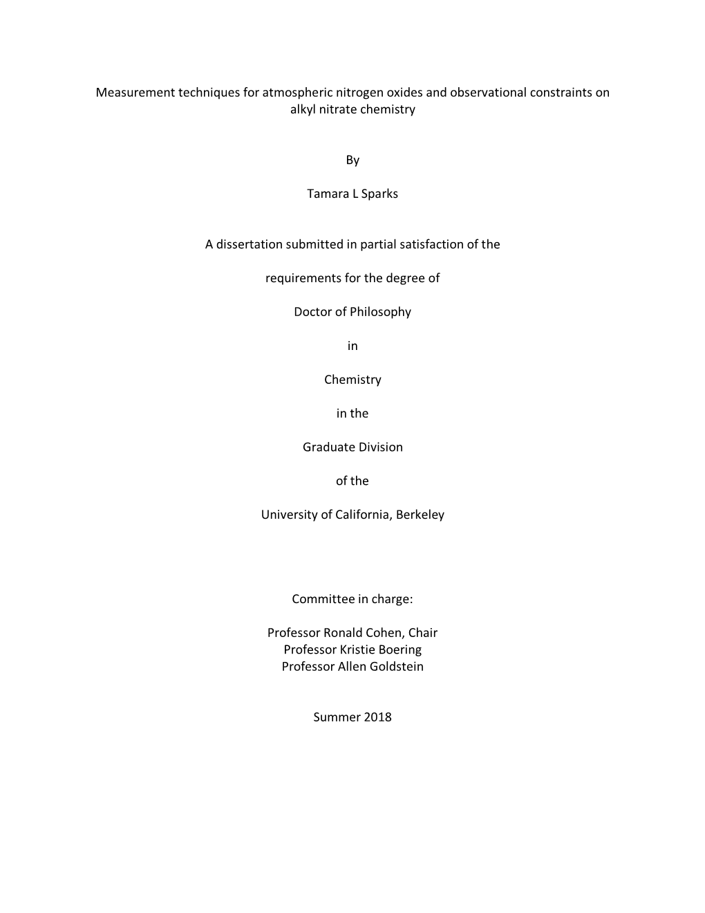 Measurement Techniques for Atmospheric Nitrogen Oxides and Observational Constraints on Alkyl Nitrate Chemistry