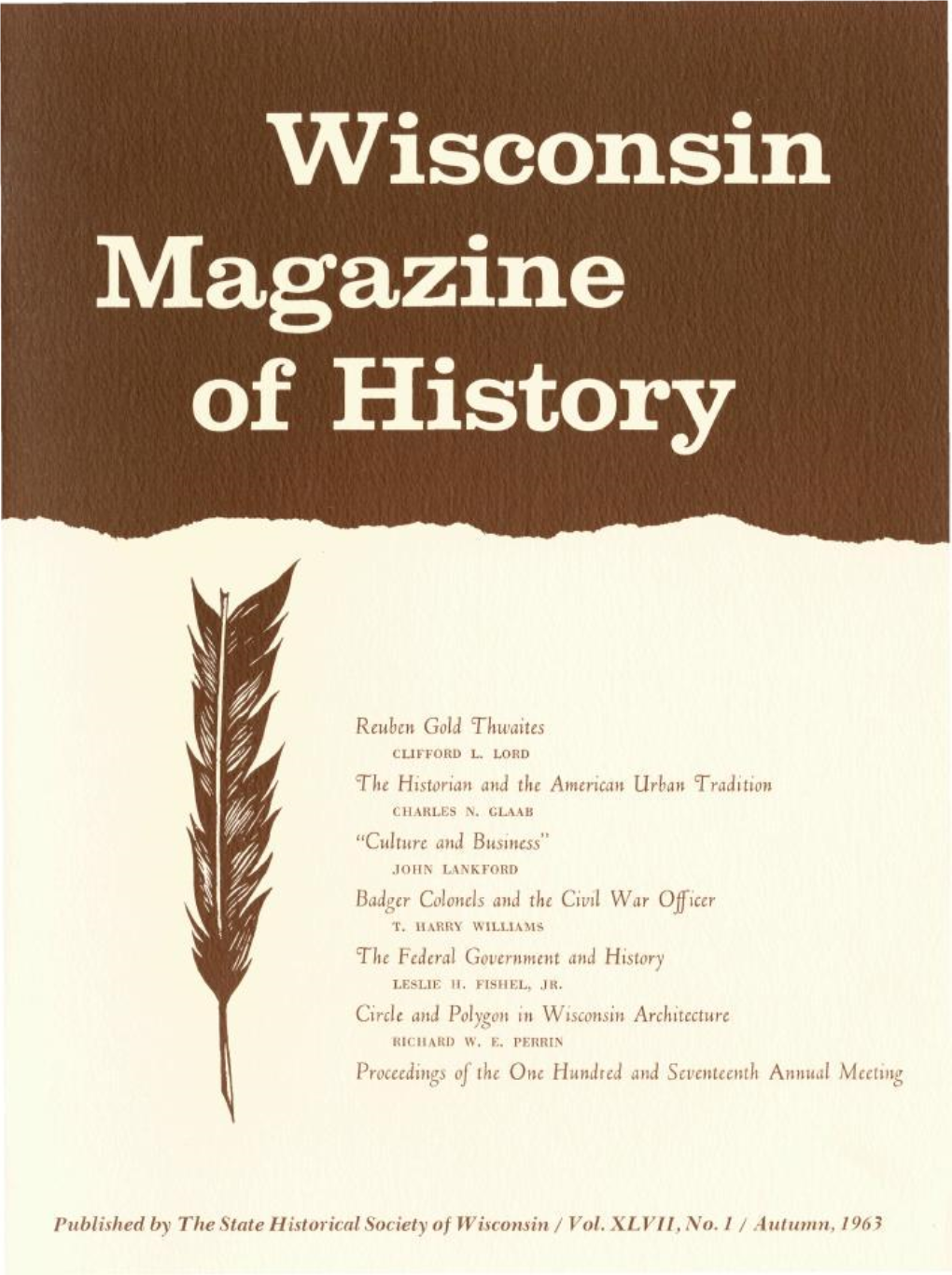 Wisconsin Magazine ^ of History