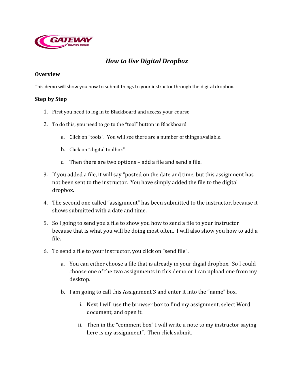 How to Use Digital Dropbox