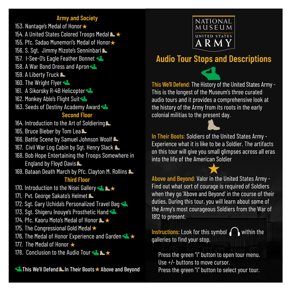 Audio Tour Stops and Descriptions 103