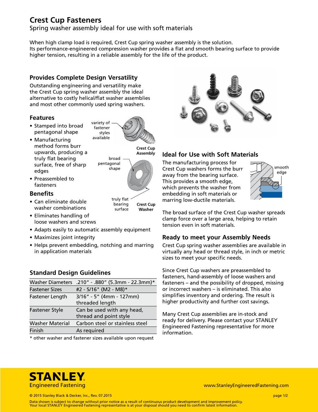 Crest Cup Spring Washer Assembly Is the Solution