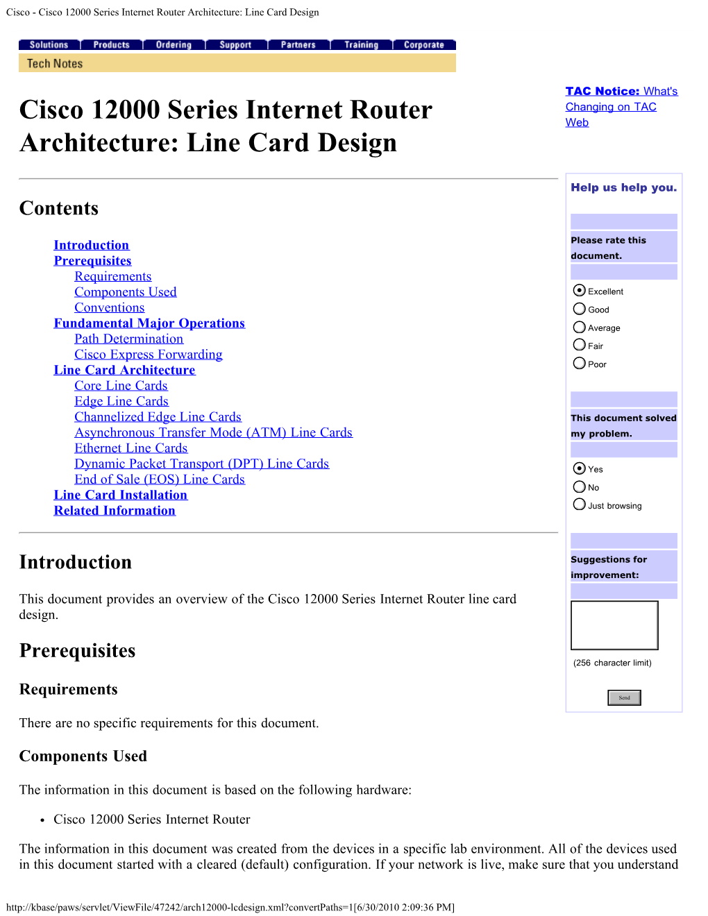 Cisco 12000 Series Internet Router Architecture: Line Card Design