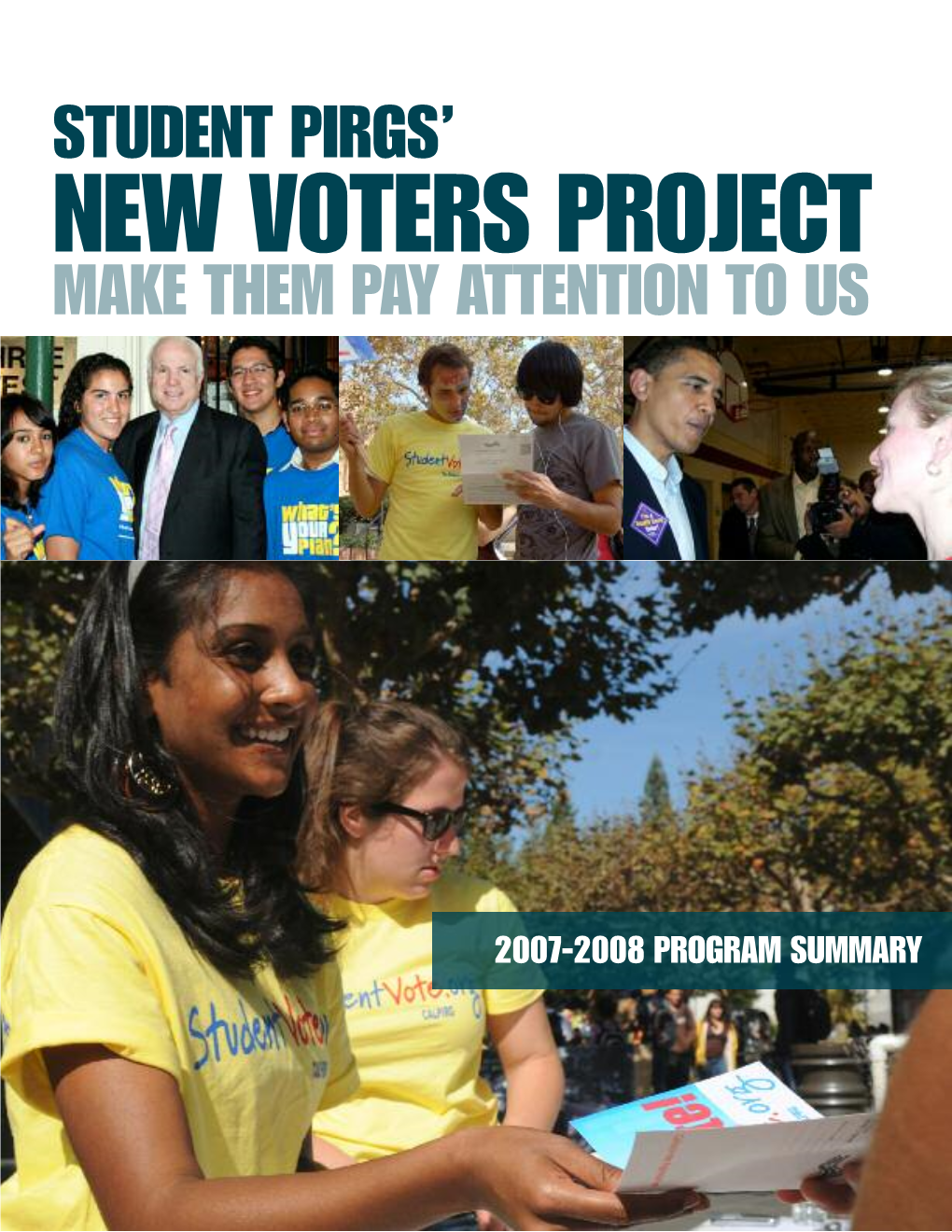 Student Pirgs' New Voters Project Advisory Committee