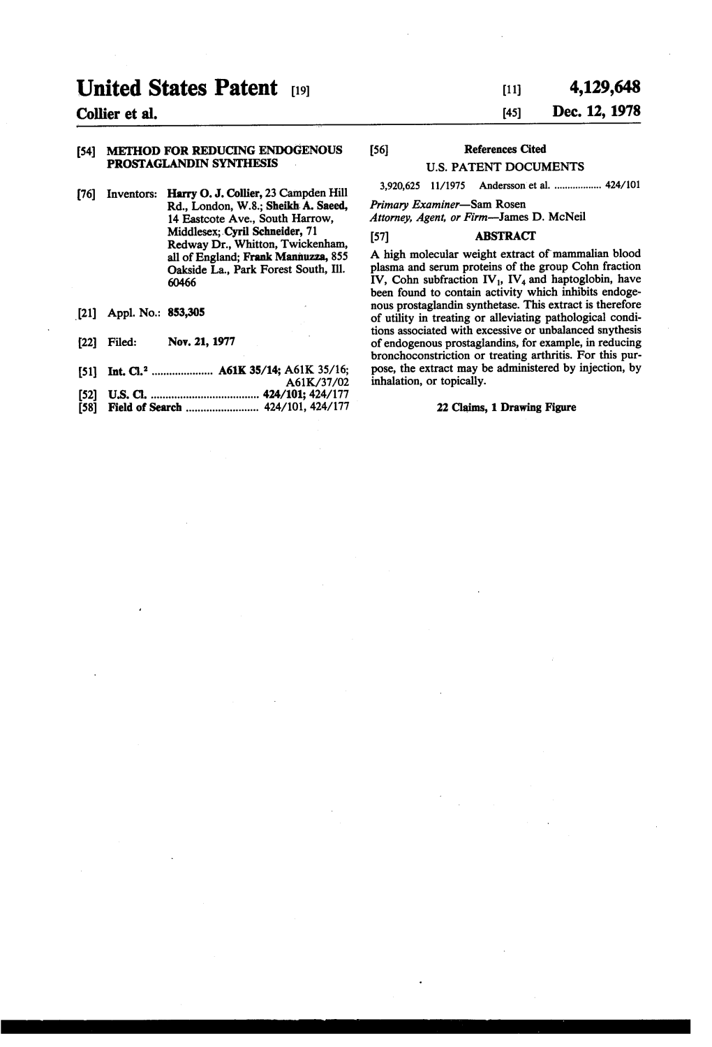 United States Patent (19) (11) 4,129,648 Collier Et Al