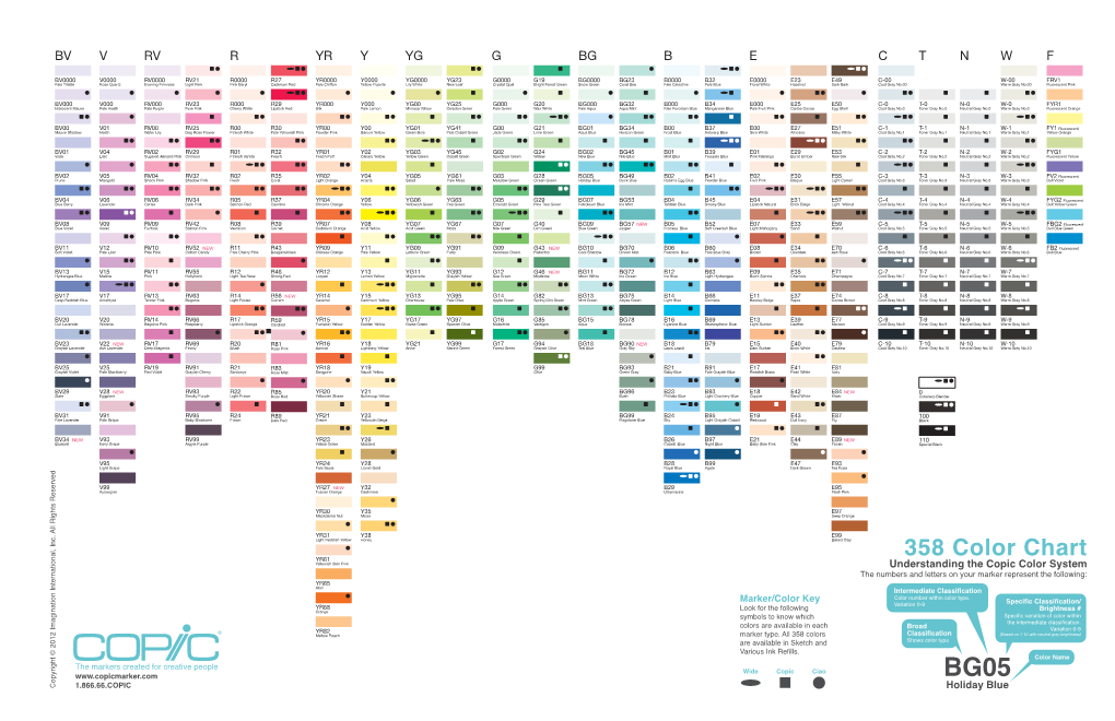 358 Color Chart