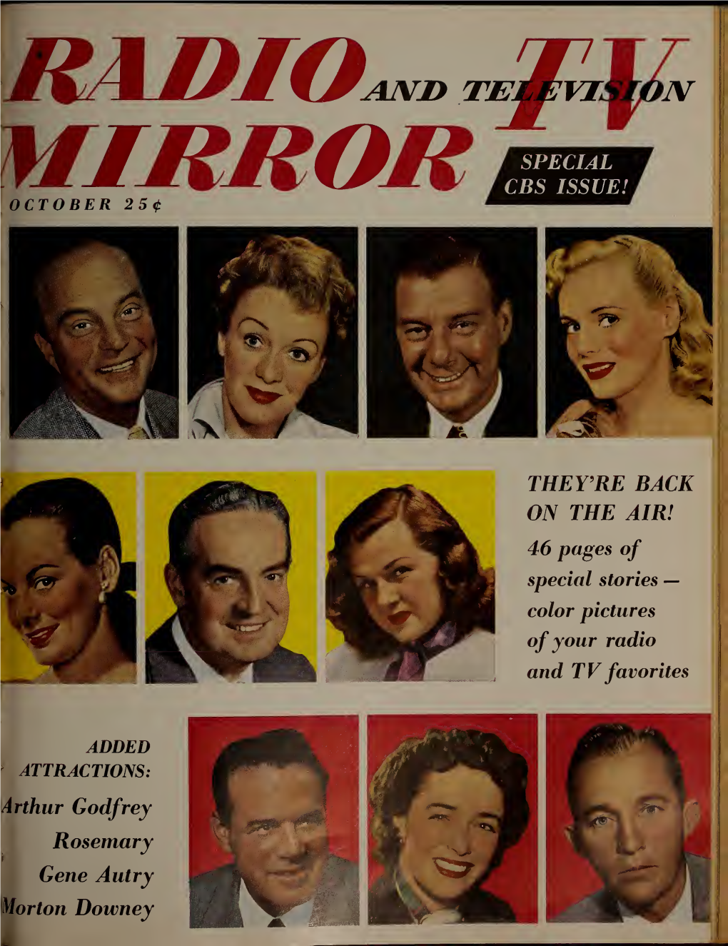 Radio and Television Mirror Again Salutes the Network's Excellent Fall Line-Up of Stars and Shows with This Second CBS Issue