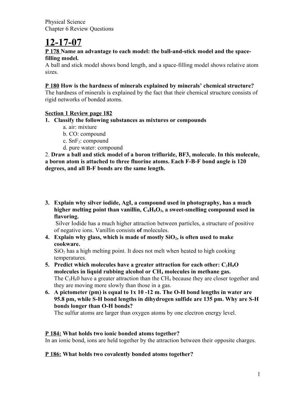 P 180 How Is the Hardness of Minerals Explained by Minerals Chemical Structure?