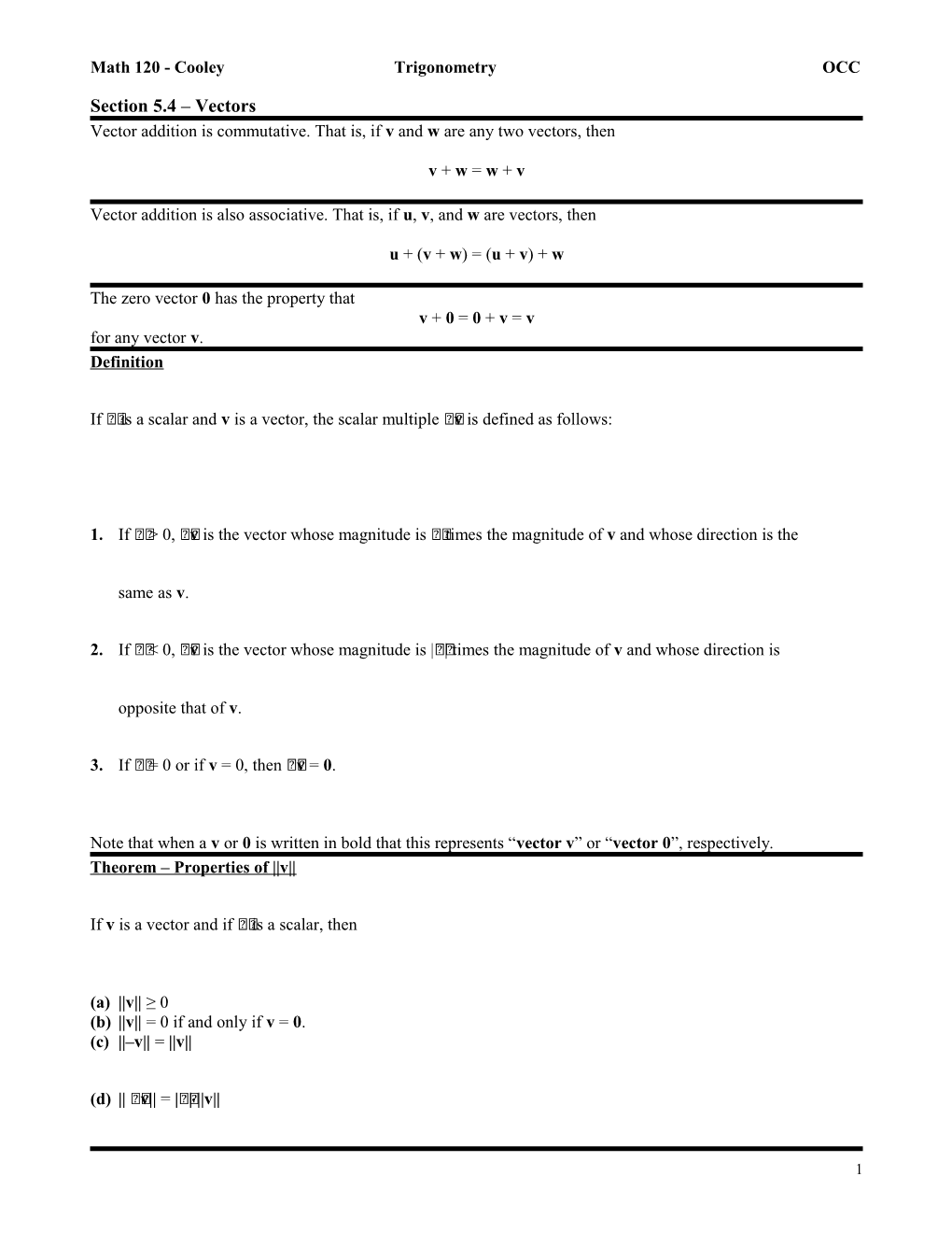 Math 120 - Cooley Trigonometry OCC