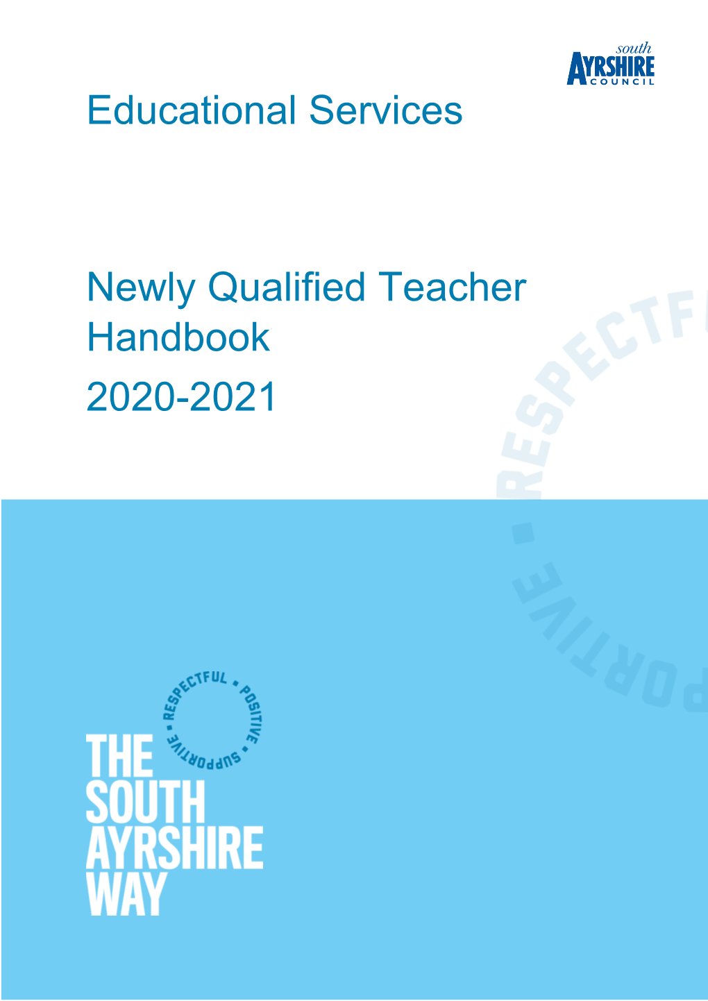 Educational Services Newly Qualified Teacher Handbook 2020-2021