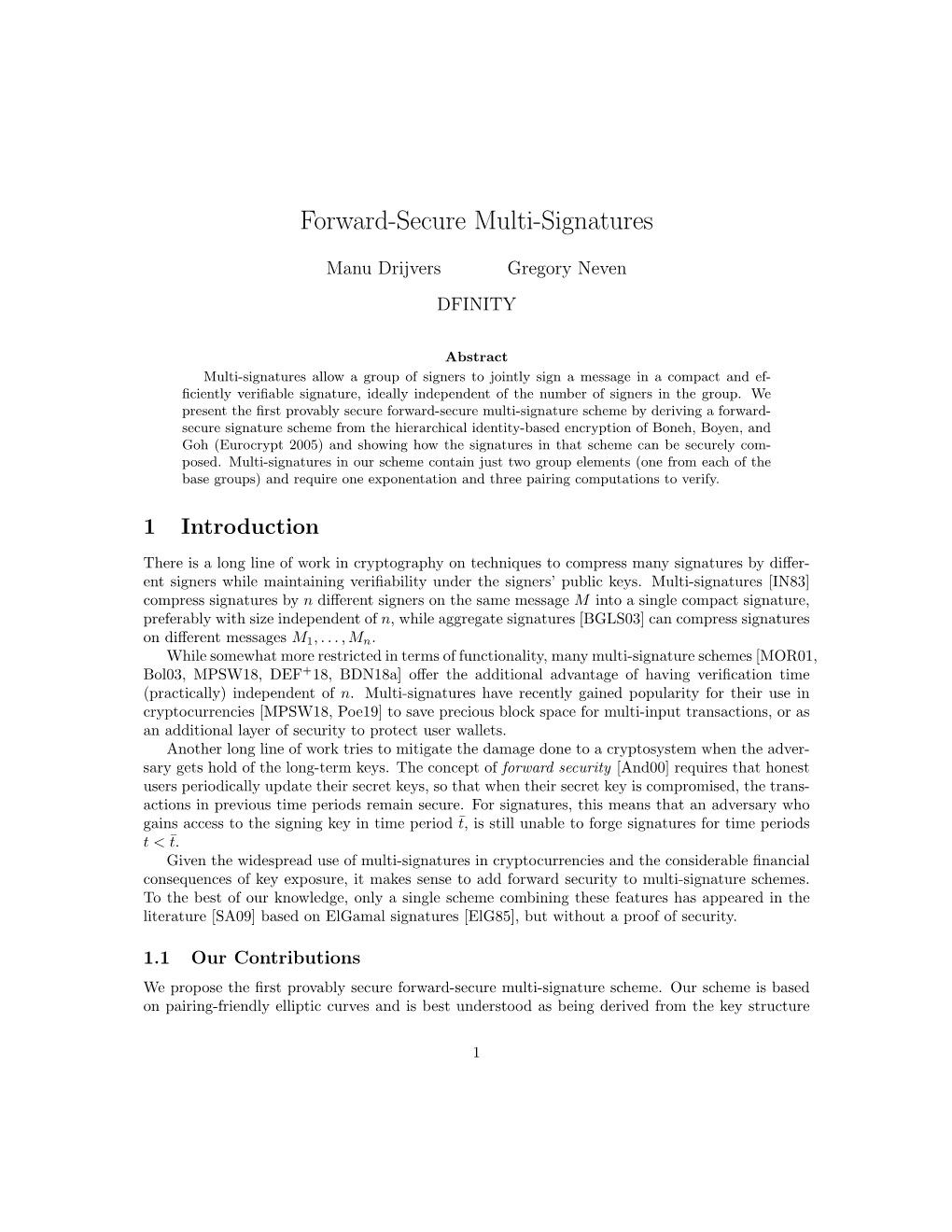 Forward-Secure Multi-Signatures