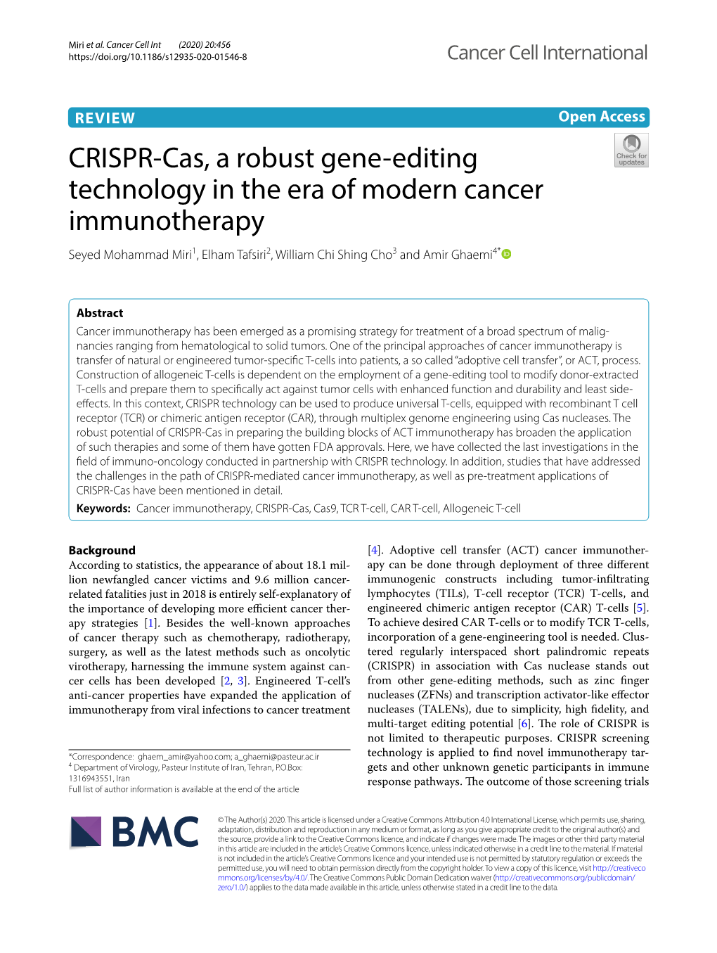 CRISPR-Cas, a Robust Gene-Editing Technology in the Era of Modern