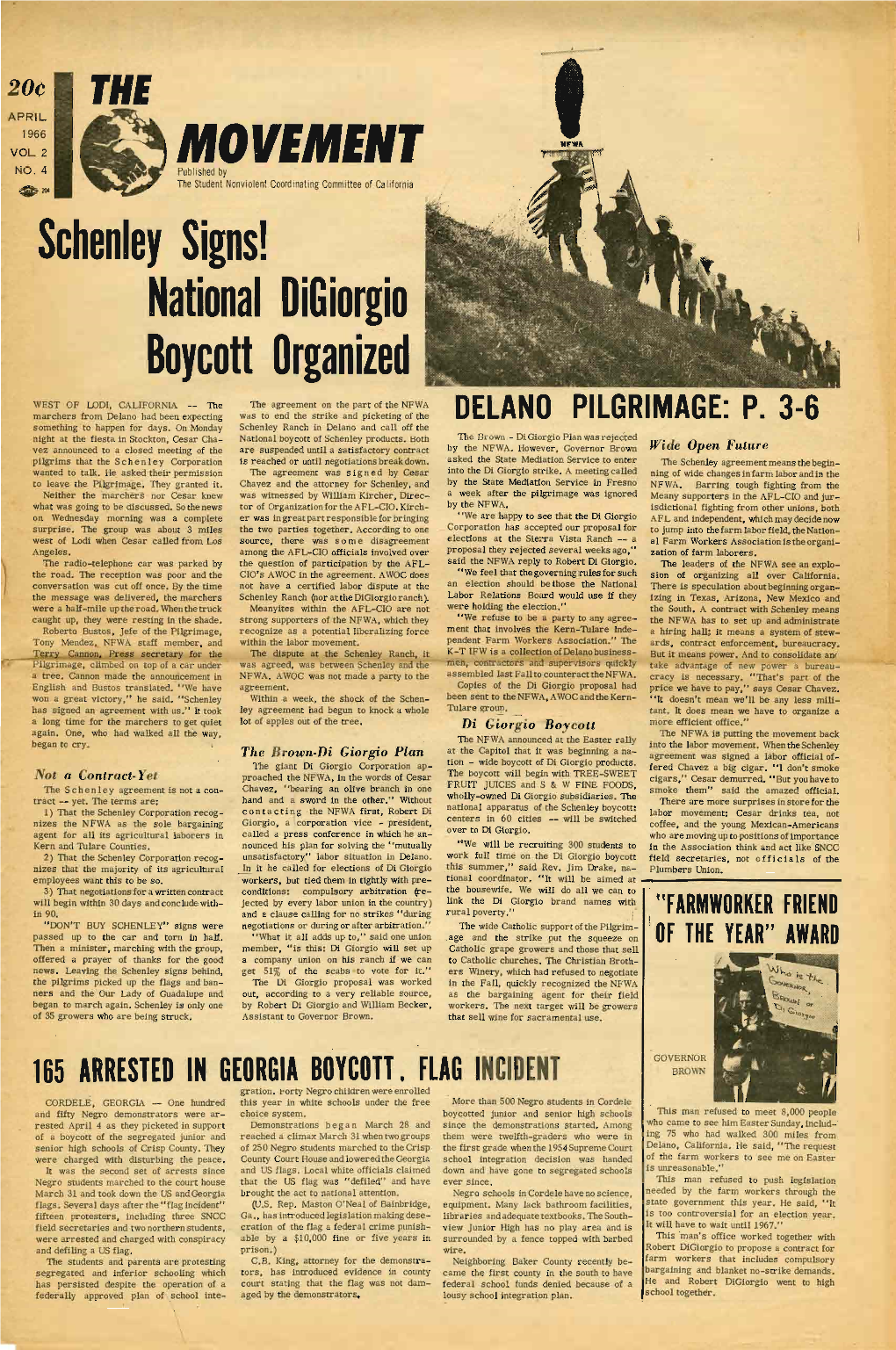 The Movement, April 1966. Vol. 2 No. 4