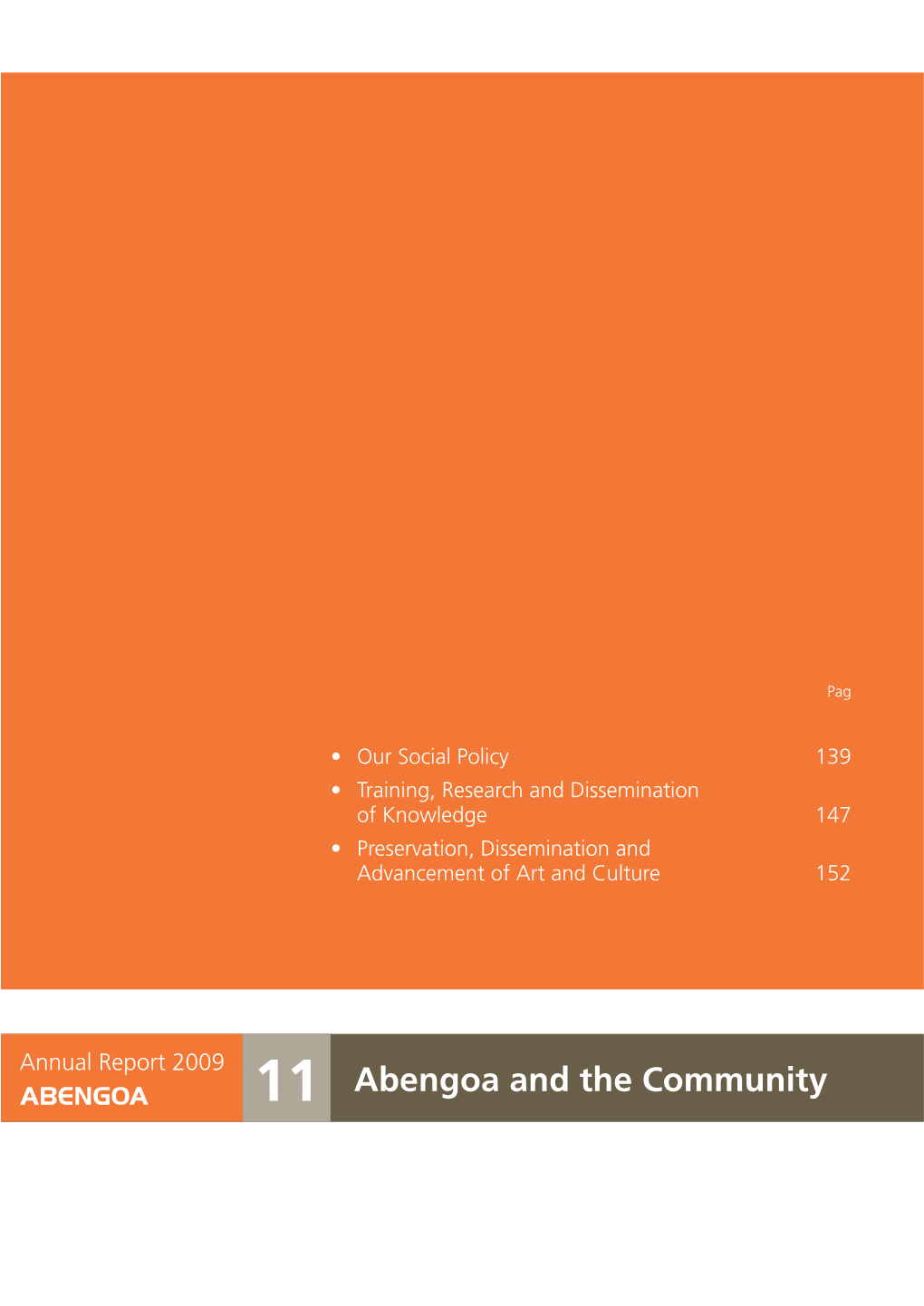 Informe Anual De Gobierno Corporativo Abengoa and the Community