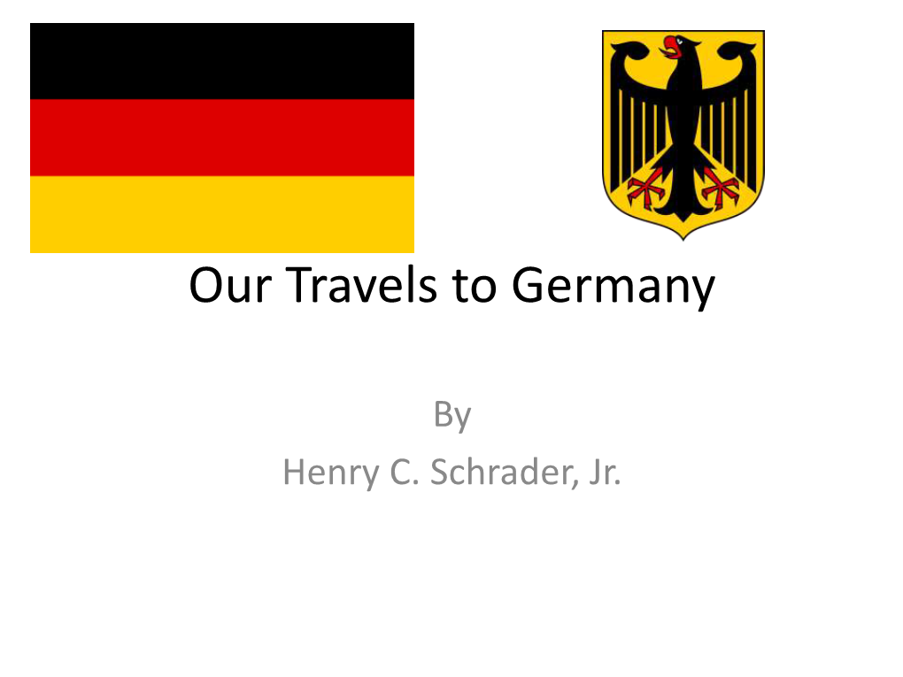 My Travels to Germany