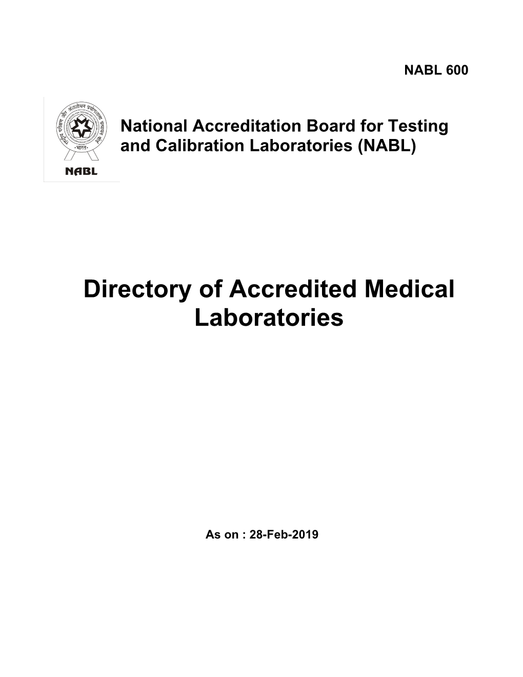 Directory of Accredited Medical Laboratories