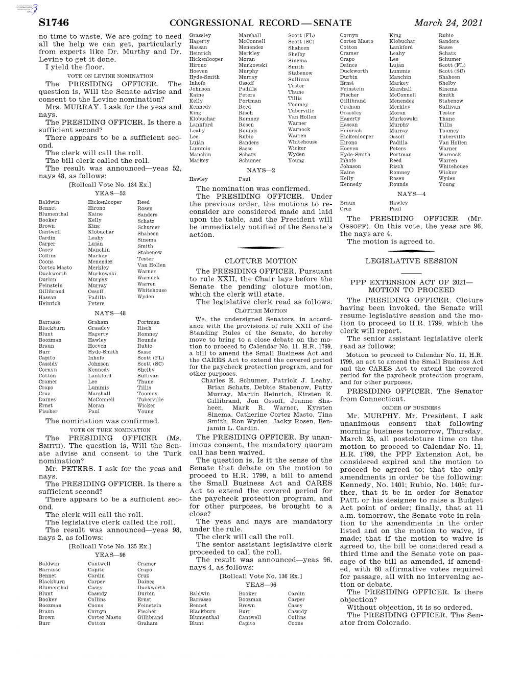 Congressional Record—Senate S1746