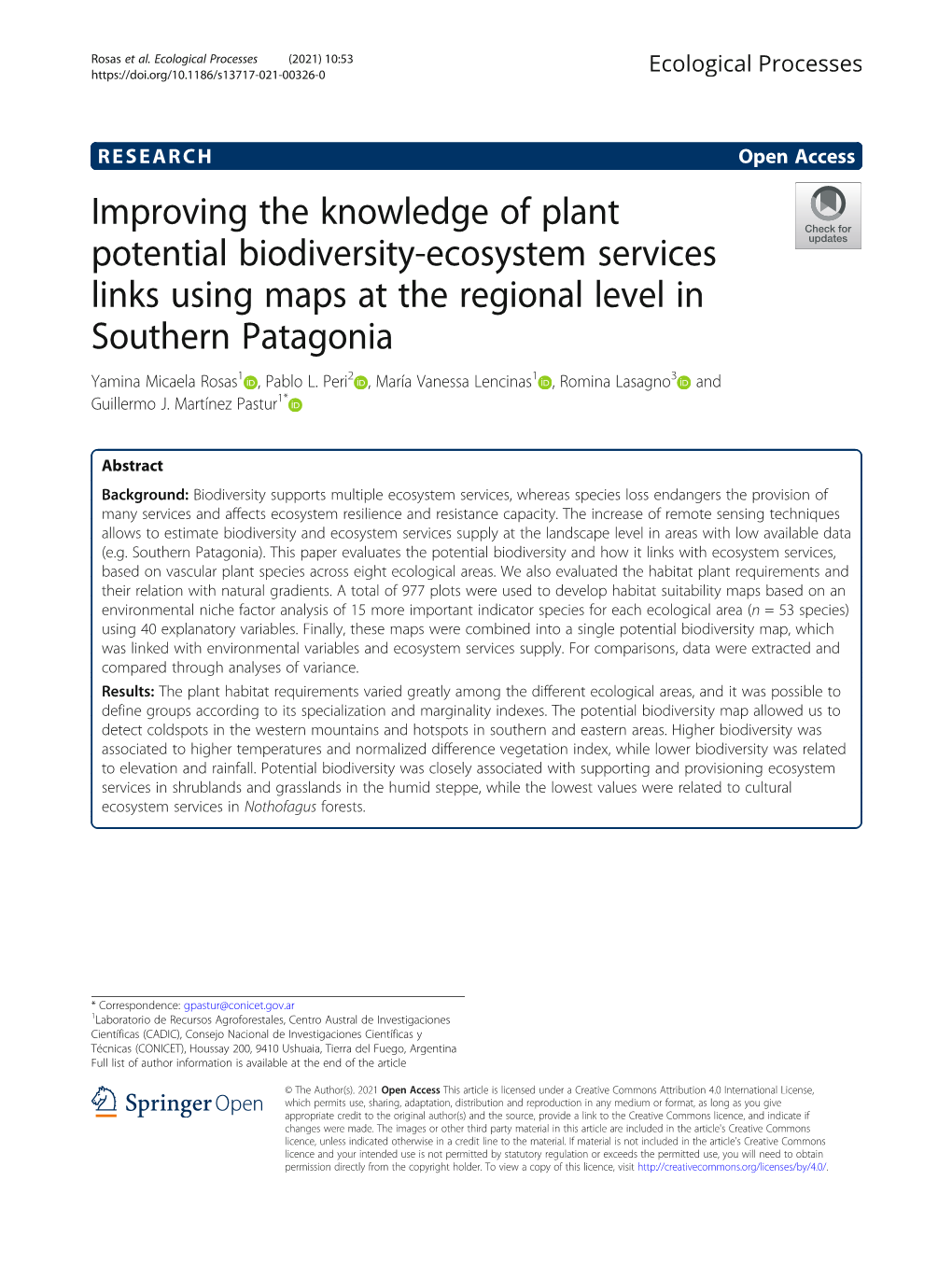 Improving the Knowledge of Plant Potential Biodiversity-Ecosystem