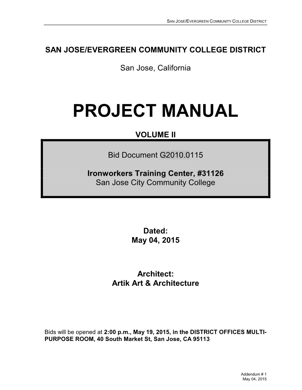 Project Manual