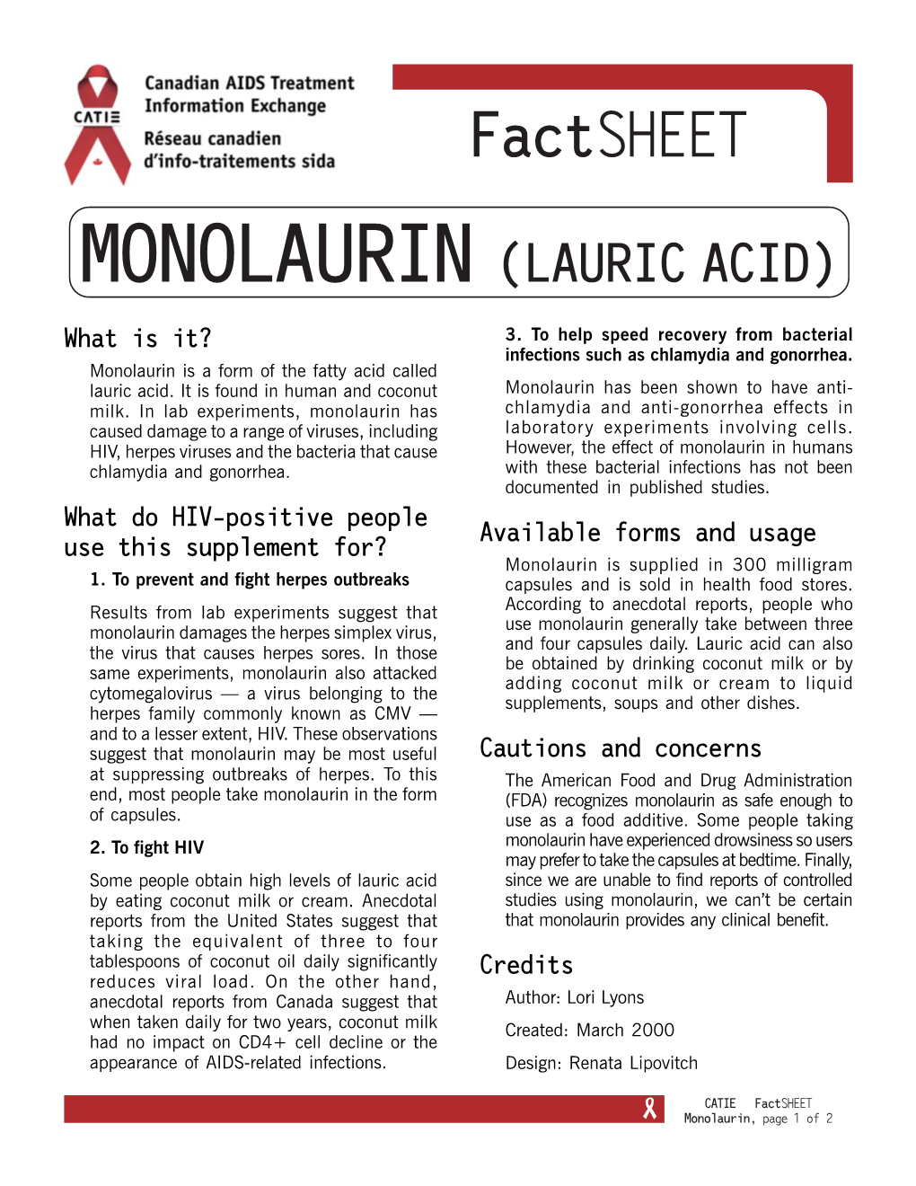 MONOLAURIN (LAURIC ACID) What Is It? 3