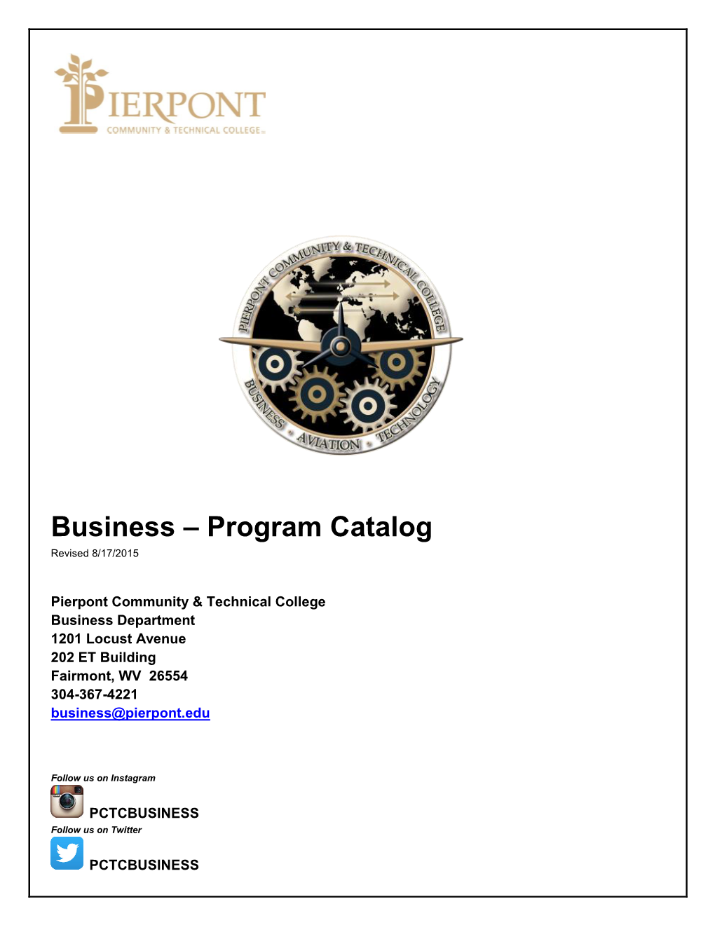 2015 Business Program Catalog