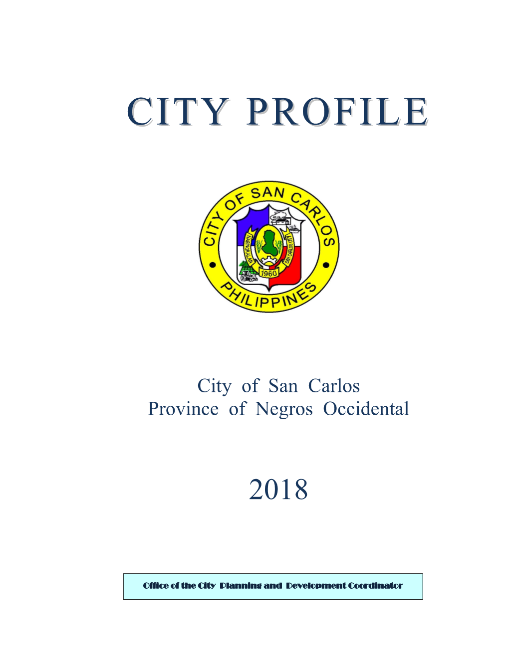 San Carlos City Profile 2018.Pdf