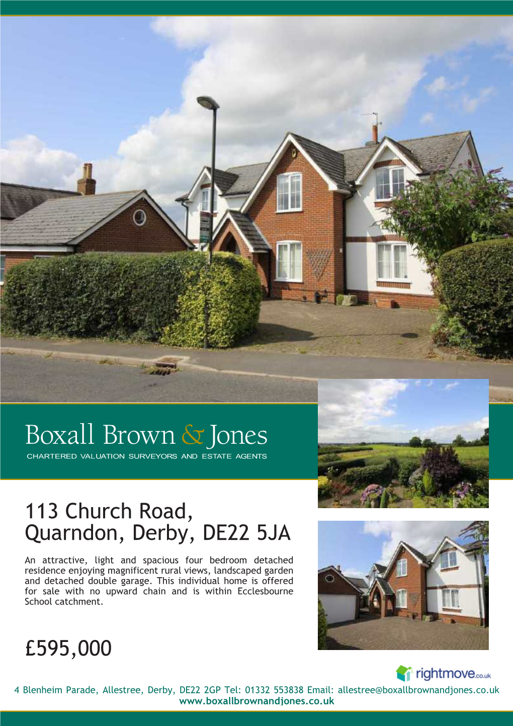 113 Church Road, Quarndon, Derby, DE22 5JA £595,000