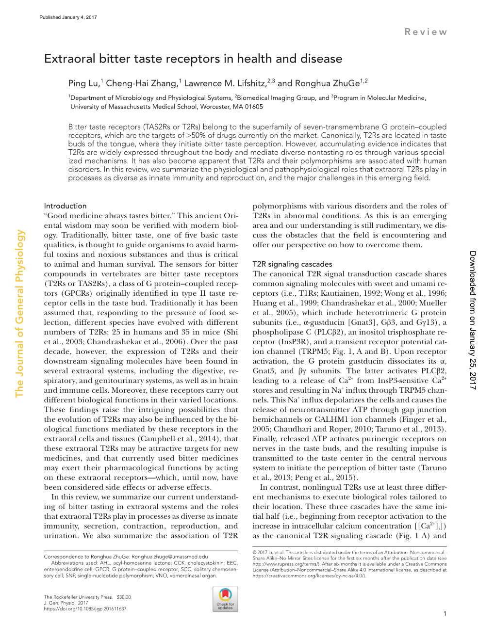 Extraoral Bitter Taste Receptors in Health and Disease