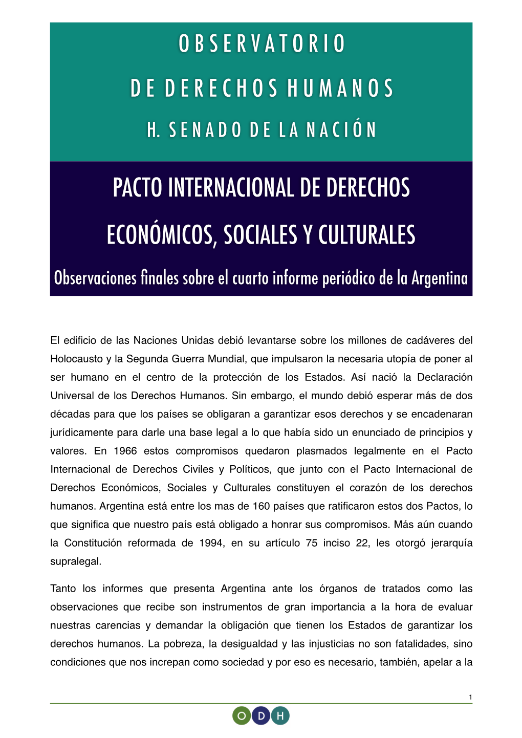 Pacto Internacional De Derechos Económicos, Sociales Y Culturales