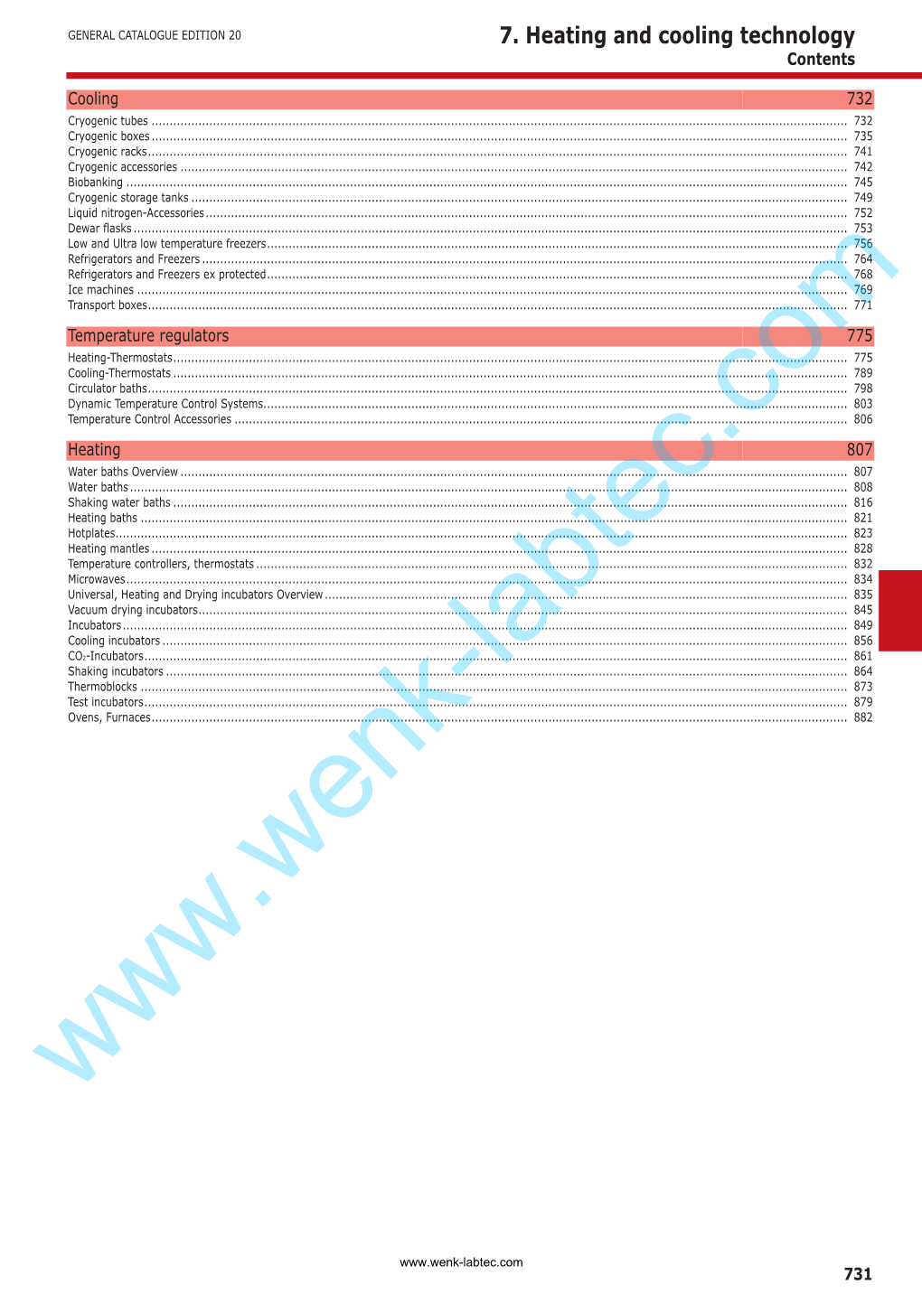 7. Heating and Cooling Technology Contents