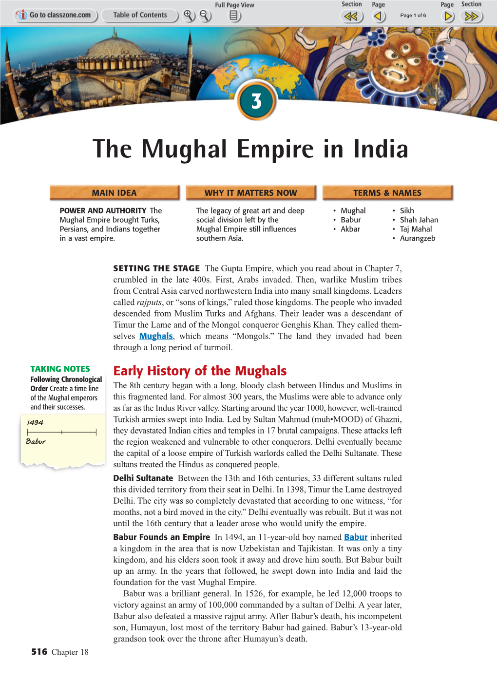 The Mughal Empire in India