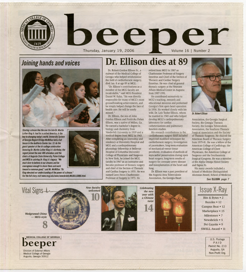 Dr. Ellison Dies at 89 Dr