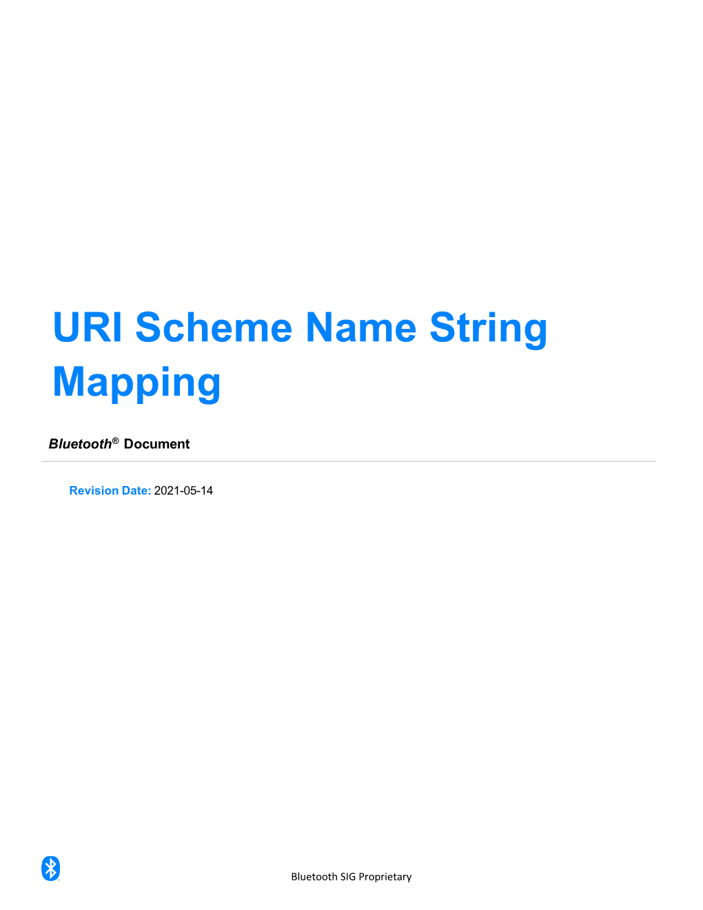 URI Scheme Name String Mapping