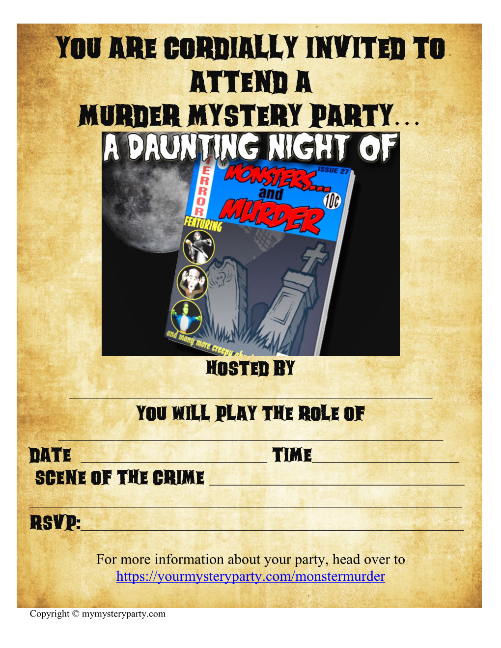 You Are Cordially Invited to Attend a Murder Mystery Party…