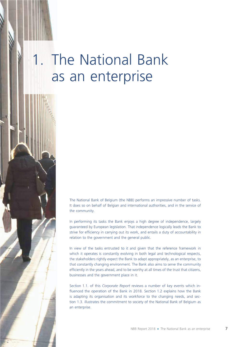 1. the National Bank As an Enterprise