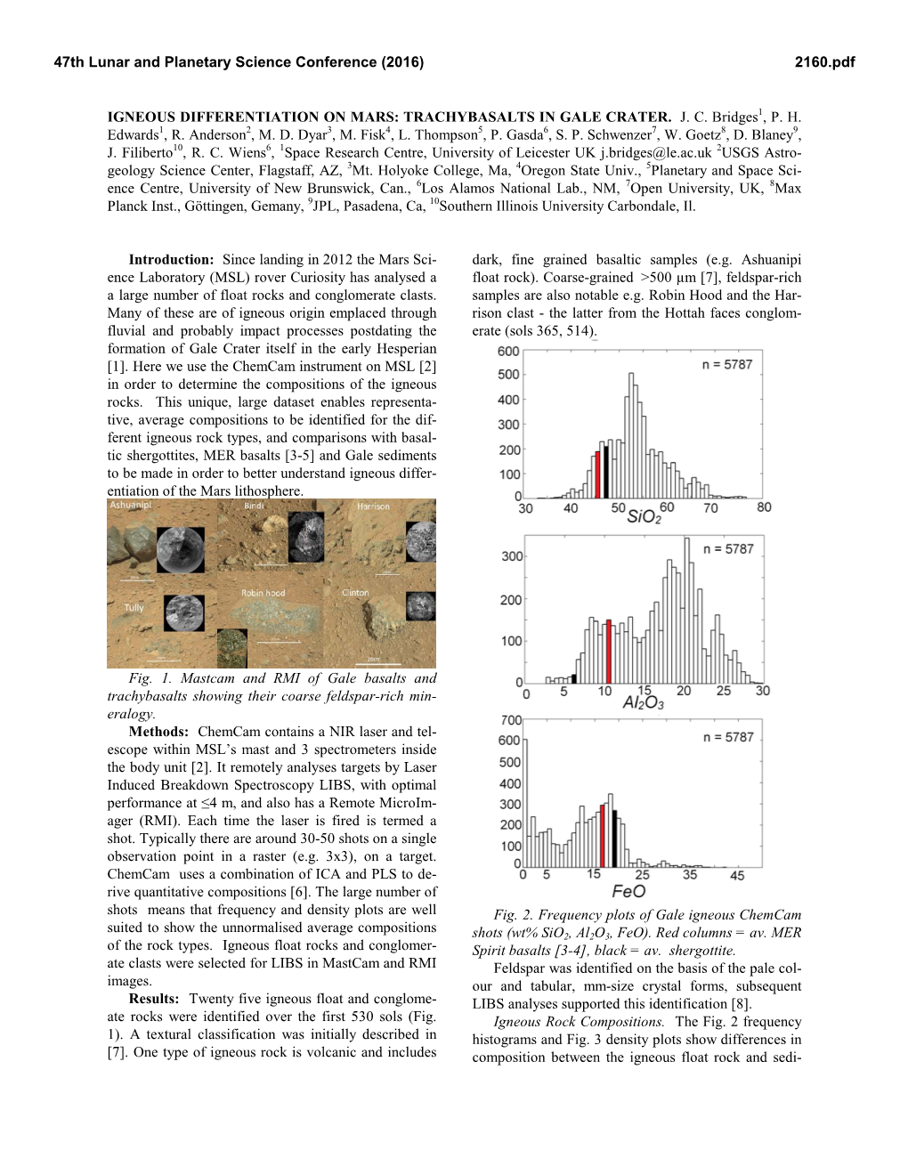 Igneous Differentiation on Mars: Trachybasalts in Gale Crater