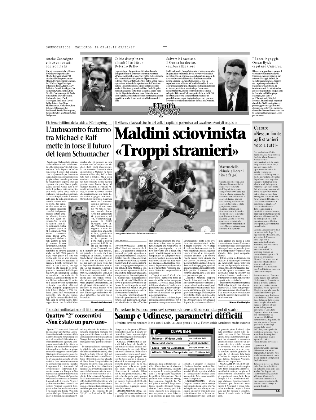 Maldini Sciovinista «Troppi Stranieri»