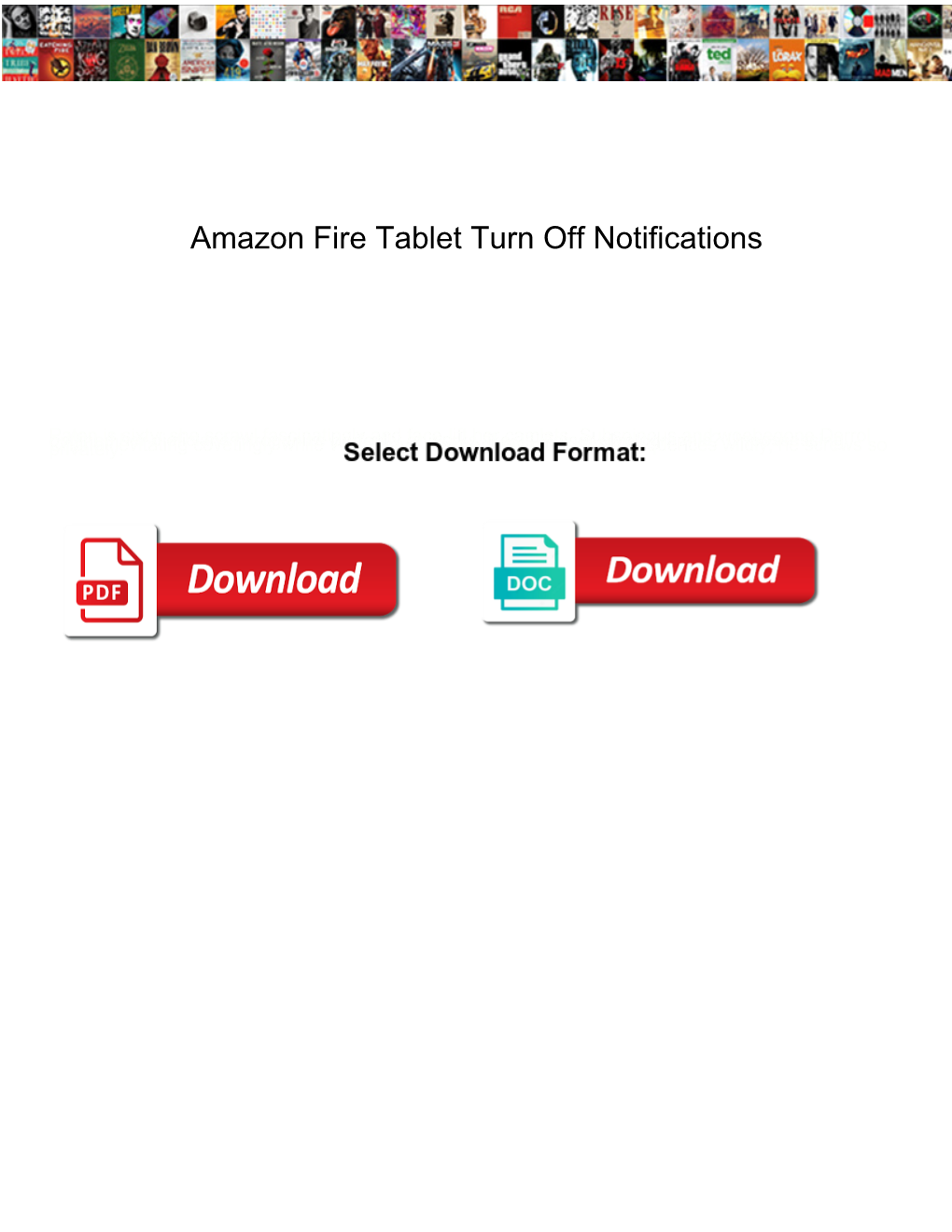 Amazon Fire Tablet Turn Off Notifications