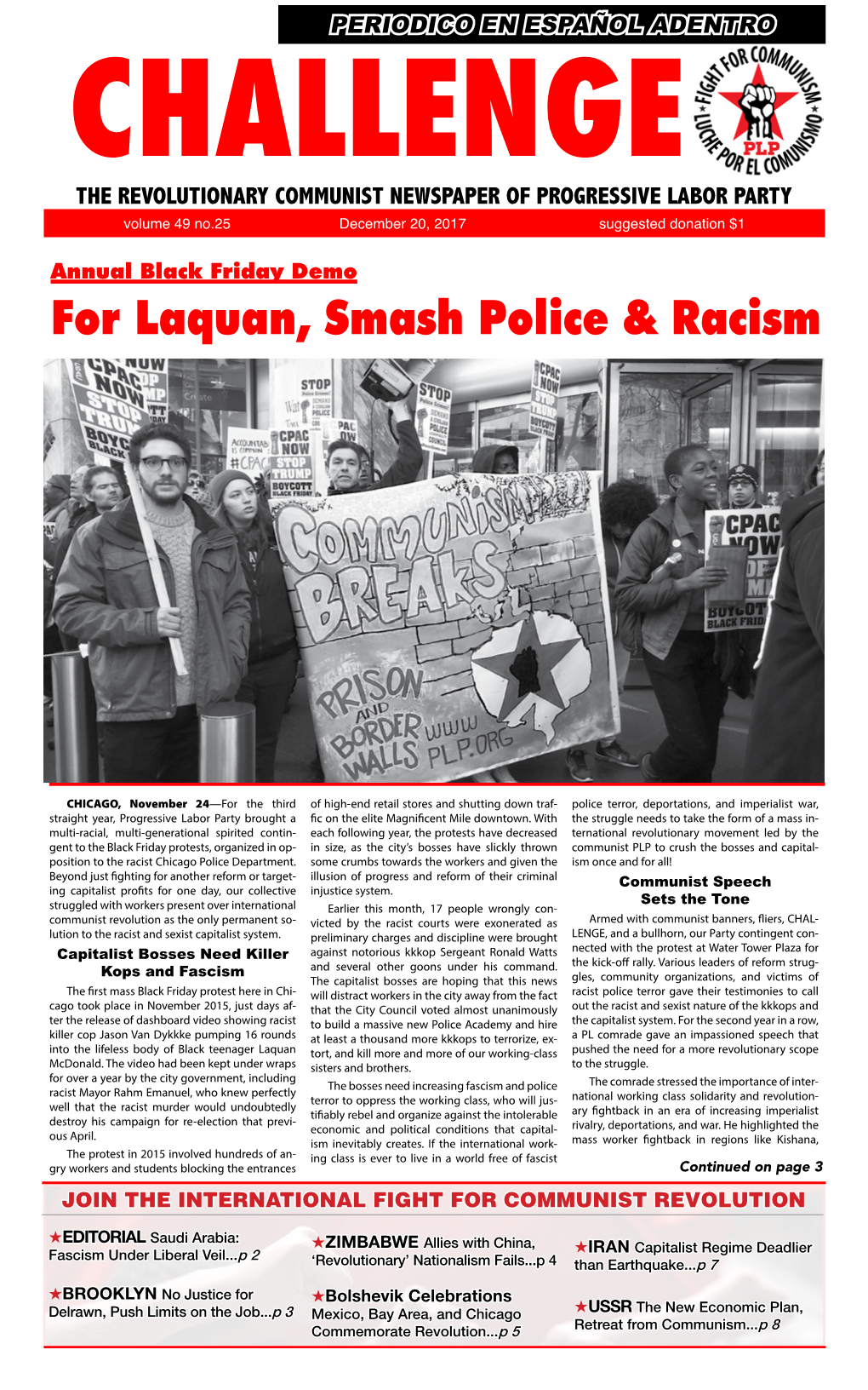 For Laquan, Smash Police & Racism