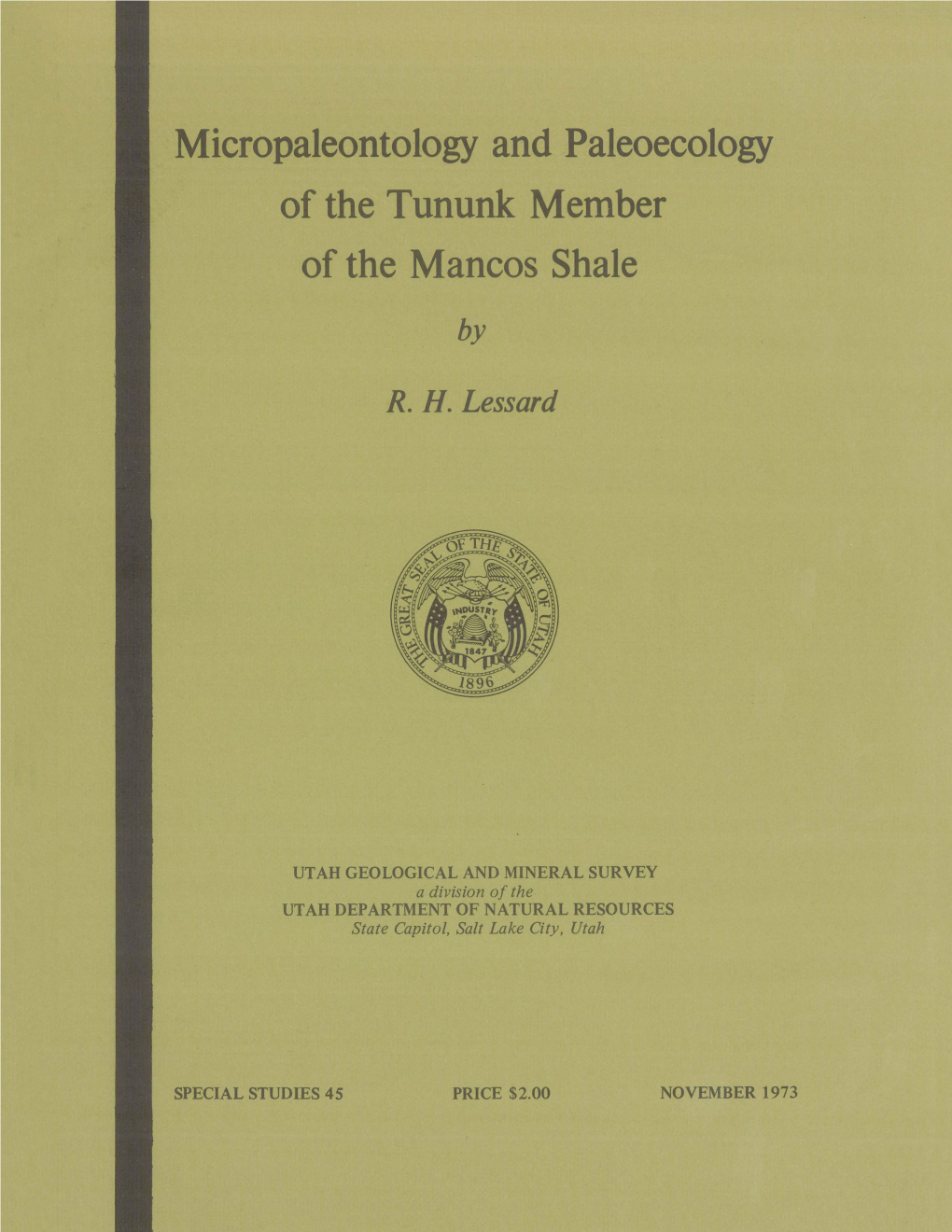 Micropaleontology and Paleoecology of the Tununk Member of the Mancos Shale