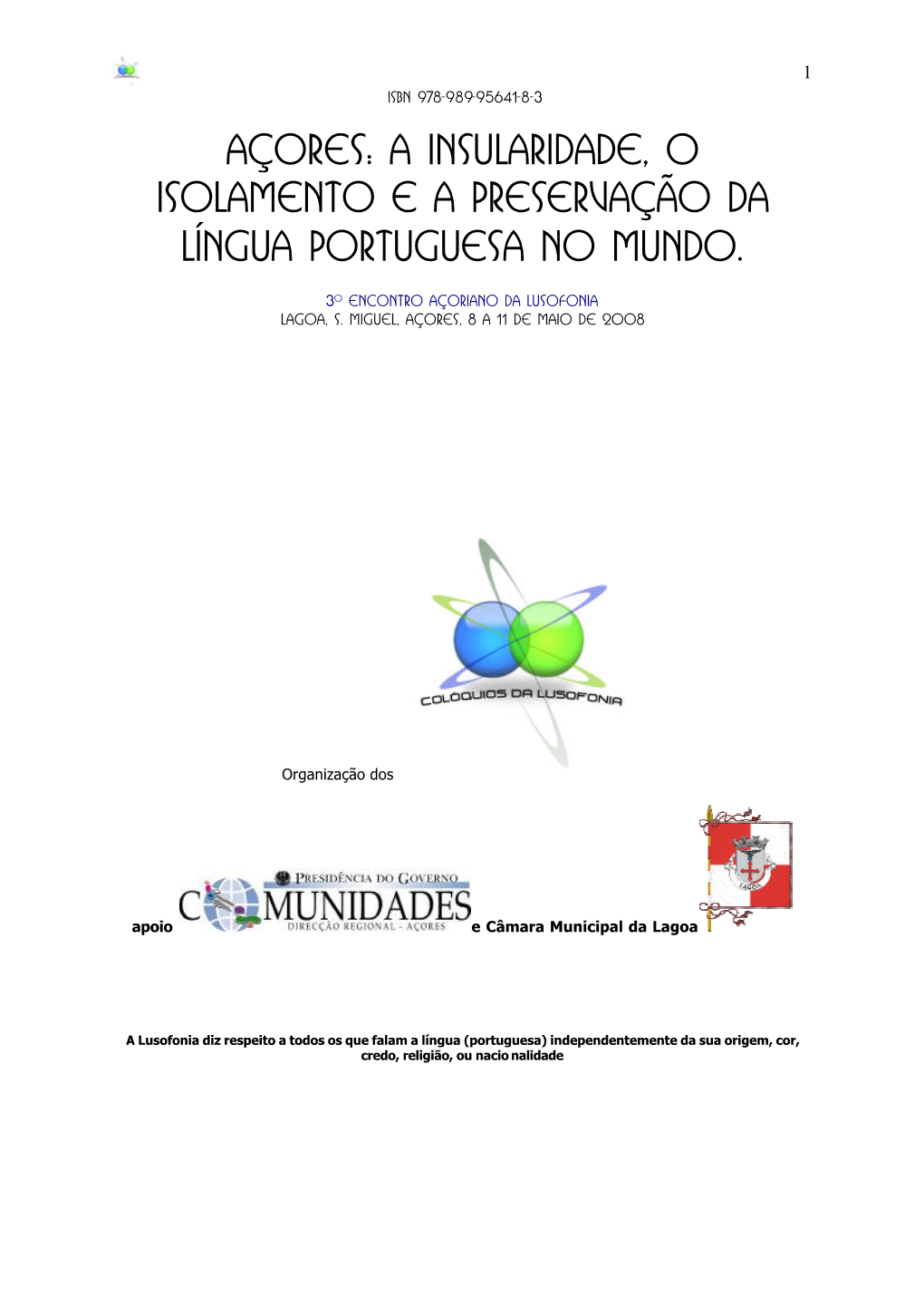 A Insularidade, O Isolamento E a Preservação Da Língua Portuguesa No Mundo