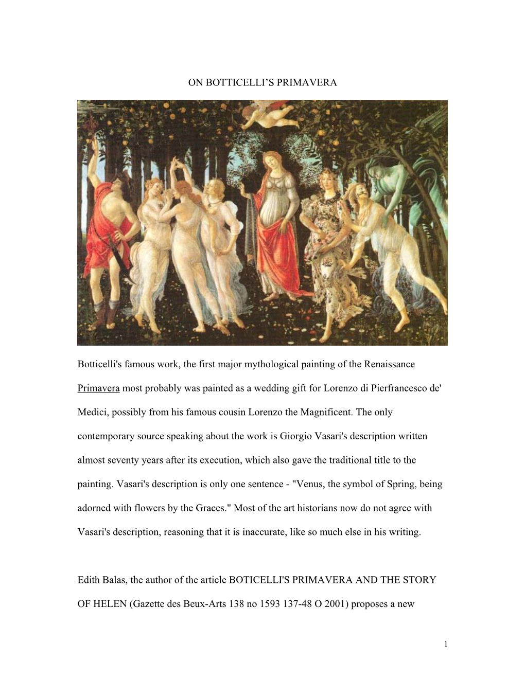 Botticelli's Primavera.Pdf