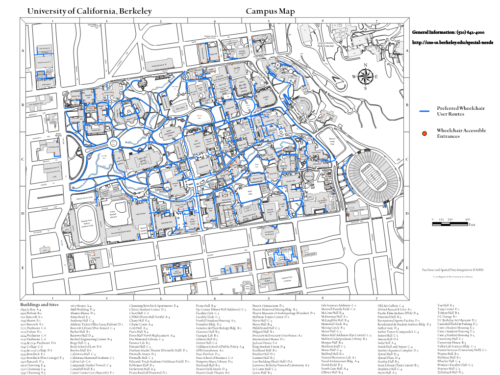 University of California, Berkeley Campus Map 1 2 3 4 5 6 7 65B Enerney 50C Mc 50E 50 Hall