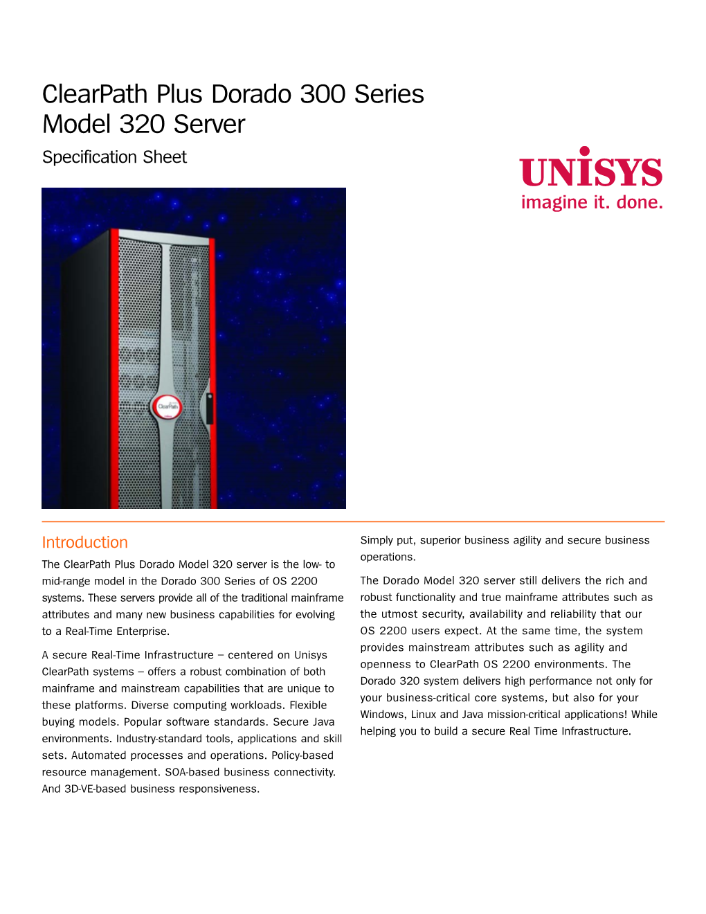 Unisys Dorado 320 Series