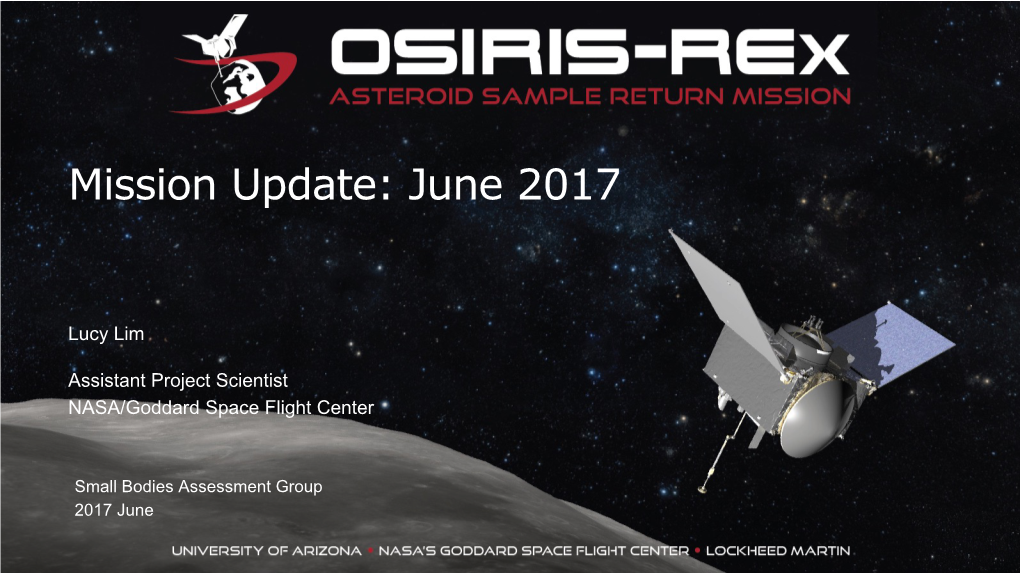 Mission Update: June 2017