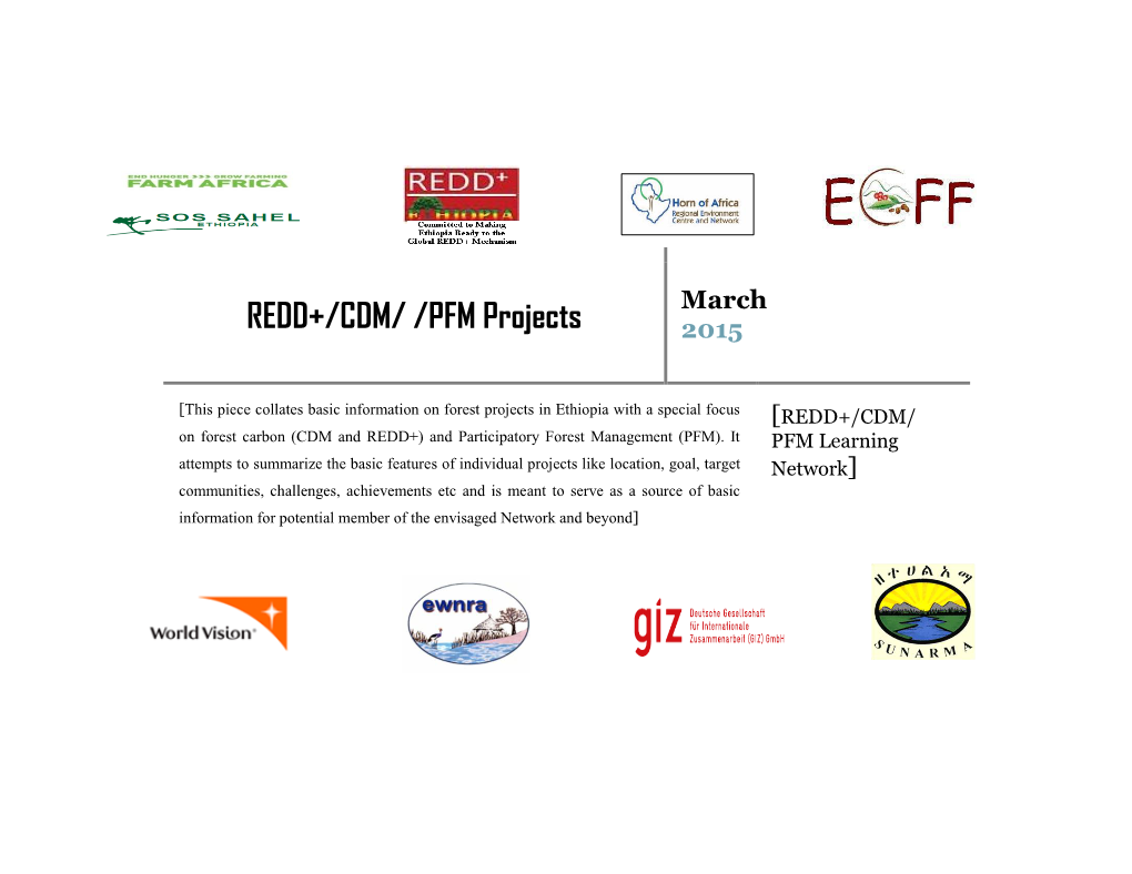 Forest Carbon/PFM Projects