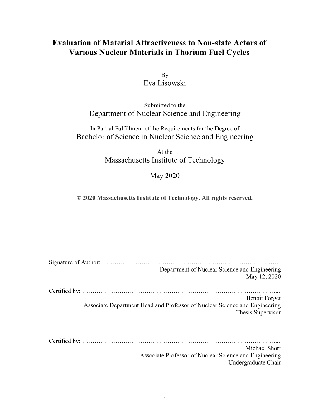 Evaluation of Material Attractiveness to Non-State Actors of Various Nuclear Materials in Thorium Fuel Cycles